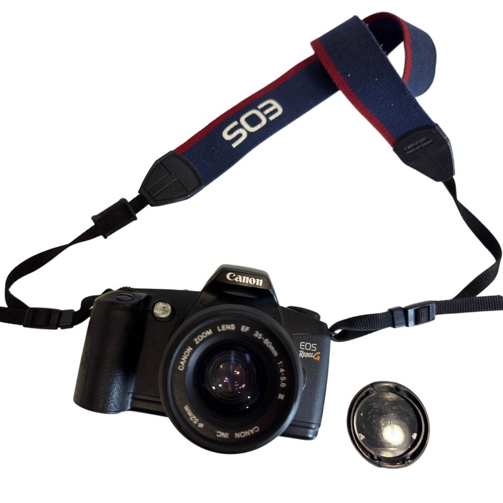 Vintage Canon EOS Rebel G 35mm Film SLR Camera with EF 35-80mm Zoom Lens  WORKS - Picture 5 of 11